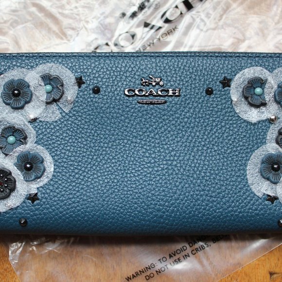 Coach Accordion Zip Wallet Mineral Willow Floral ***SOLD*** - Picture 5 of 10